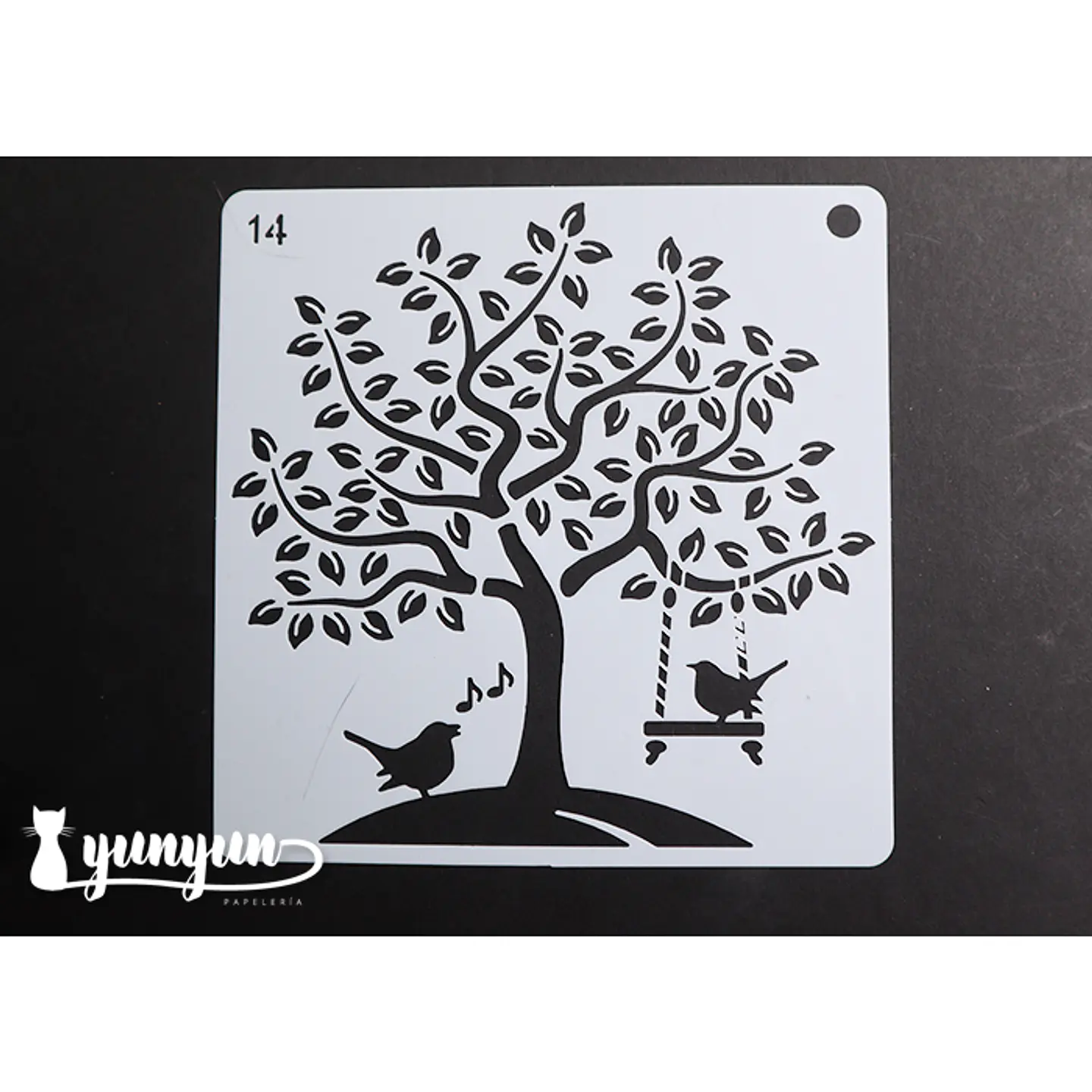 Stencil Pajaros 14 - 15x15cm 1