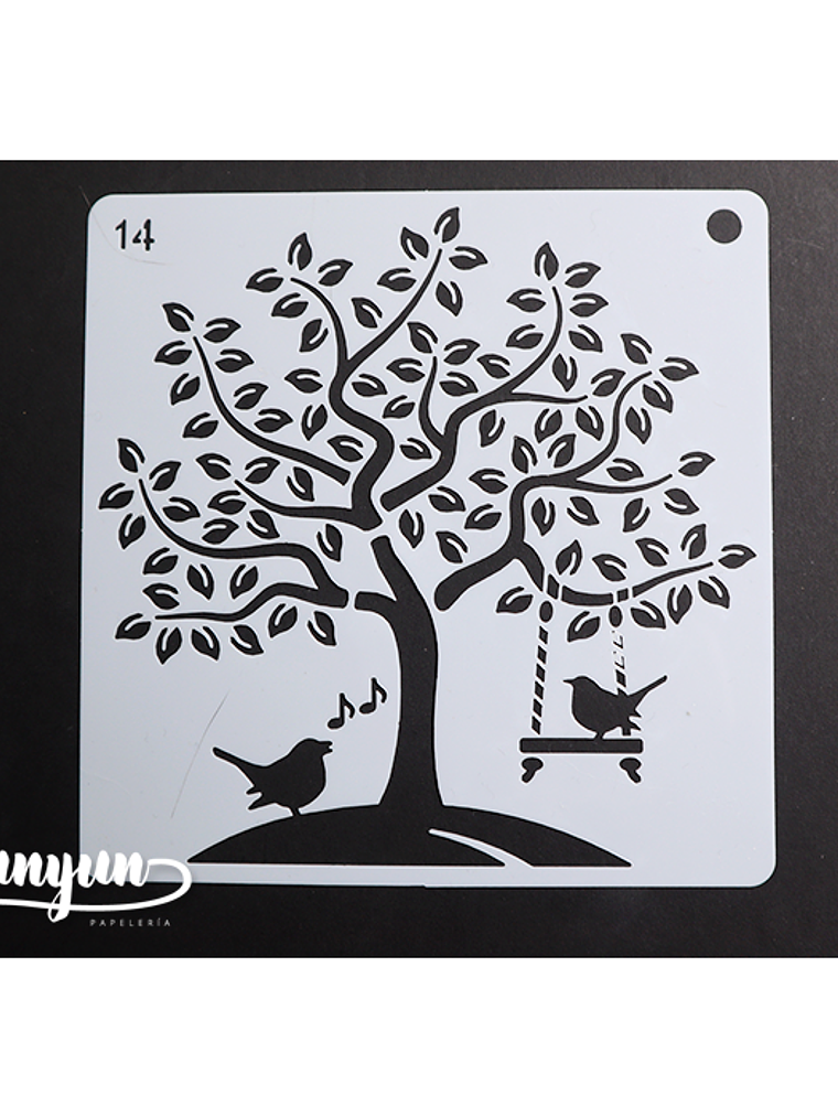 Stencil Pajaros 14 - 15x15cm 1