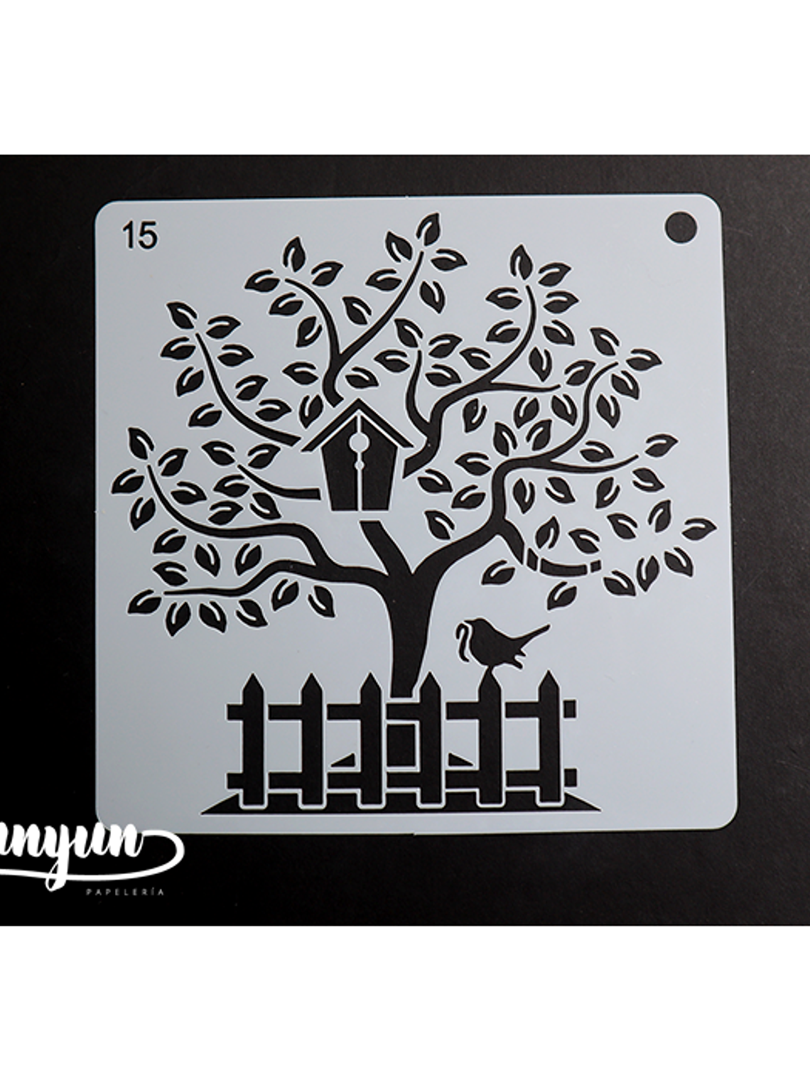 Stencil Pajaros 15 - 15x15cm 1