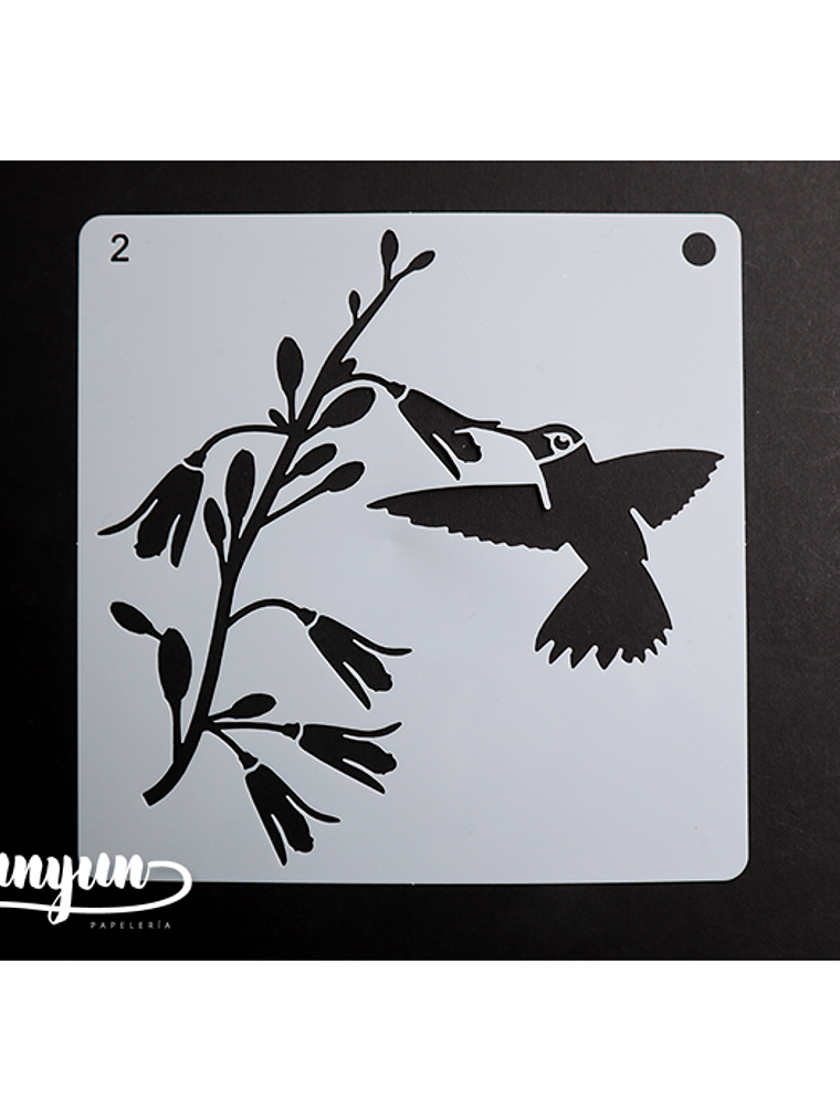 Stencil Pajaros 2 - 15x15cm 1