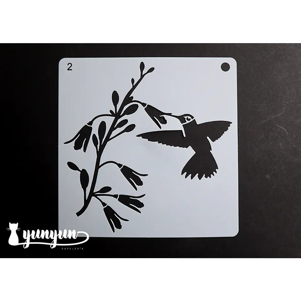 Stencil Pajaros 2 - 15x15cm 1