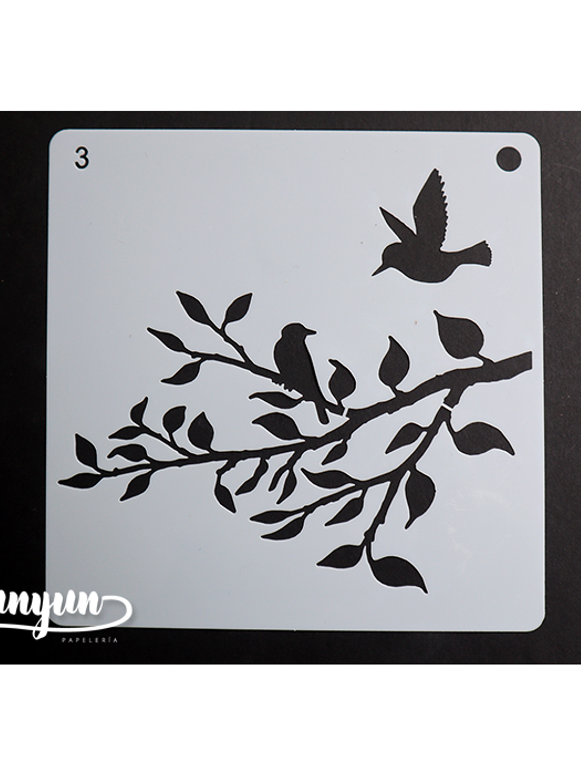 Stencil Pajaros 3 - 15x15cm 1