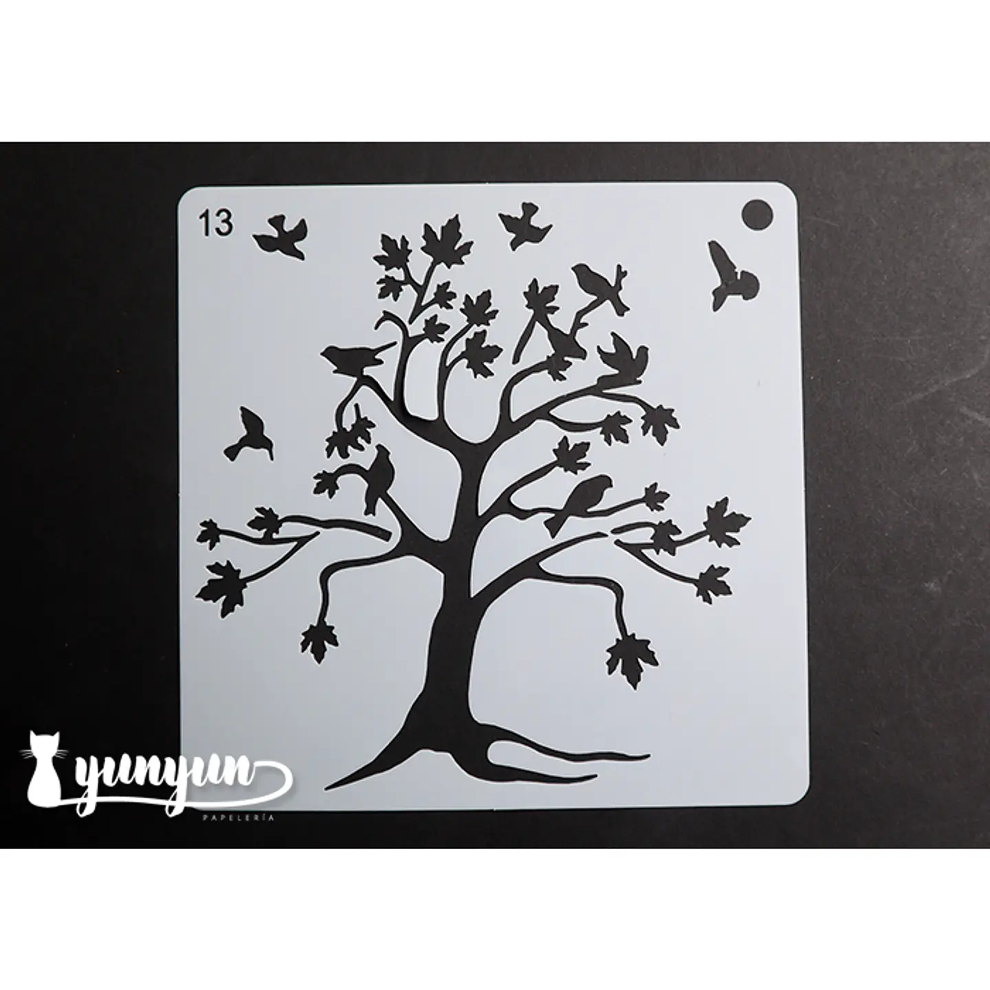 Stencil Pajaros 13 - 15x15cm 1