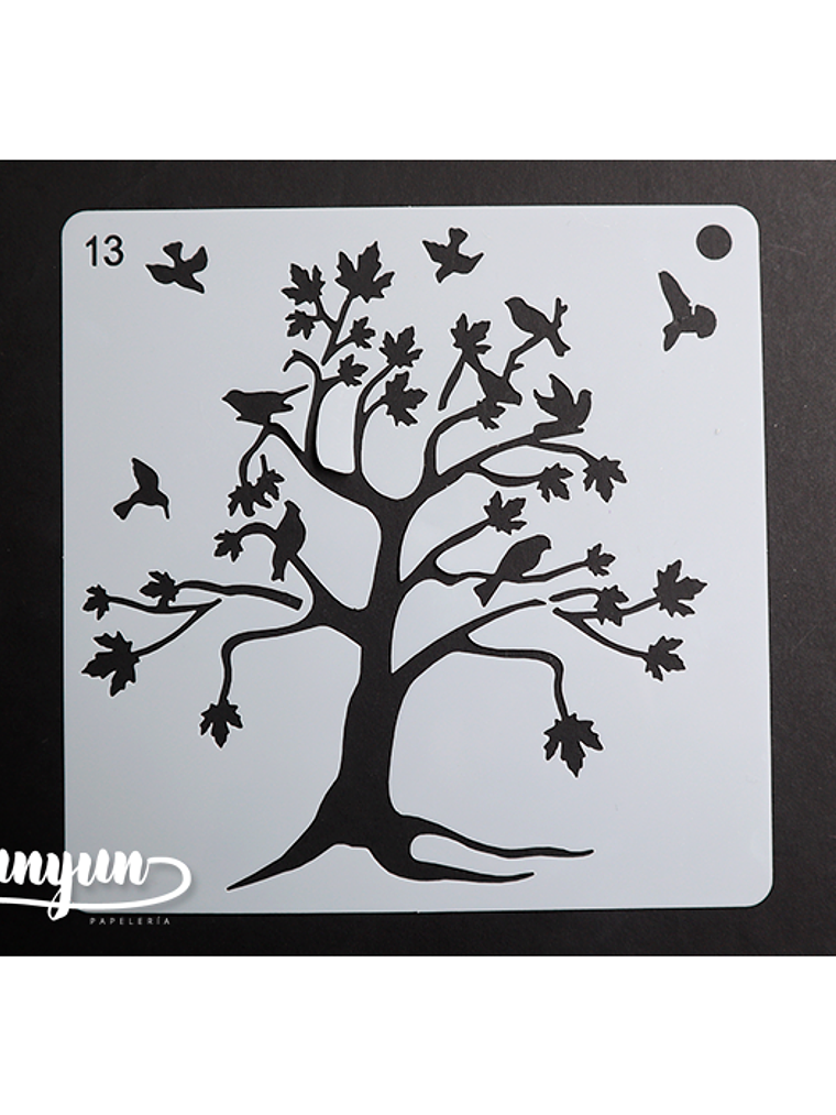 Stencil Pajaros 13 - 15x15cm 1