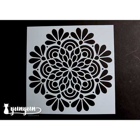 Stencil Flor V - 15x15cm