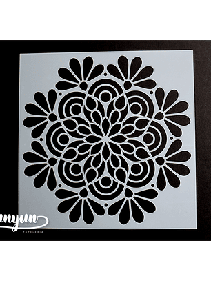 Stencil Flor V - 15x15cm