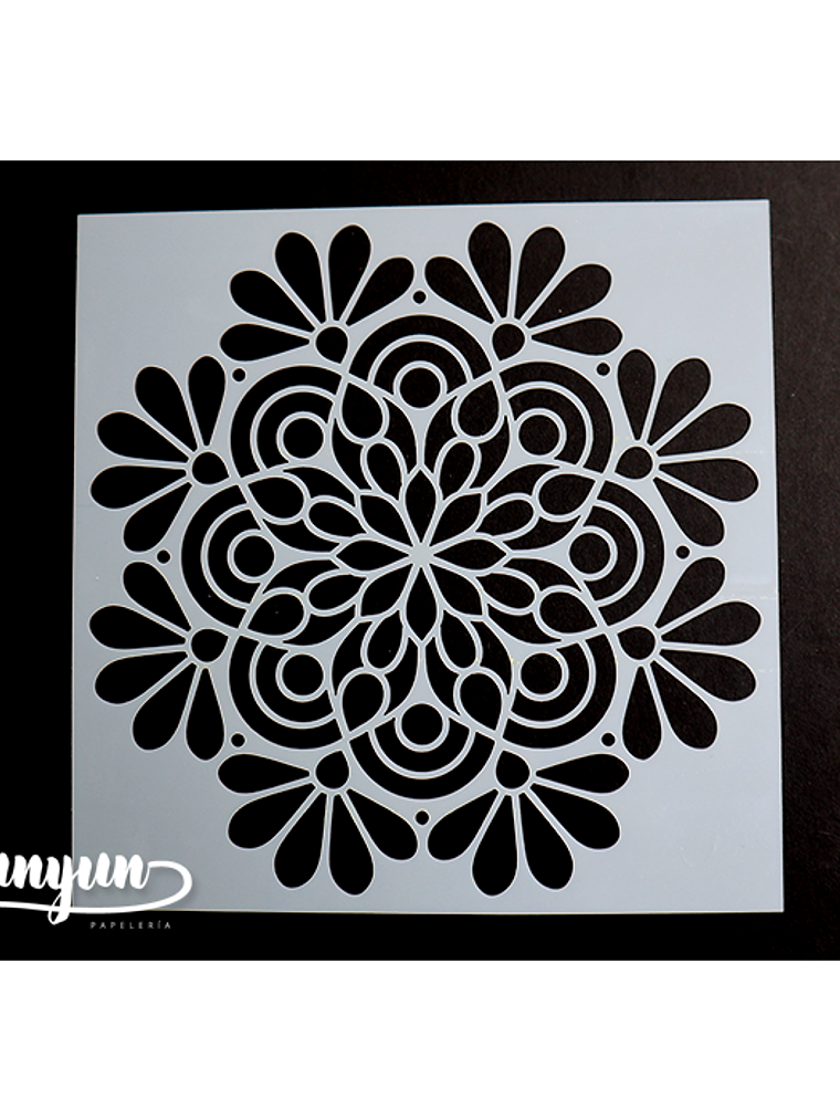 Stencil Flor V - 15x15cm 1
