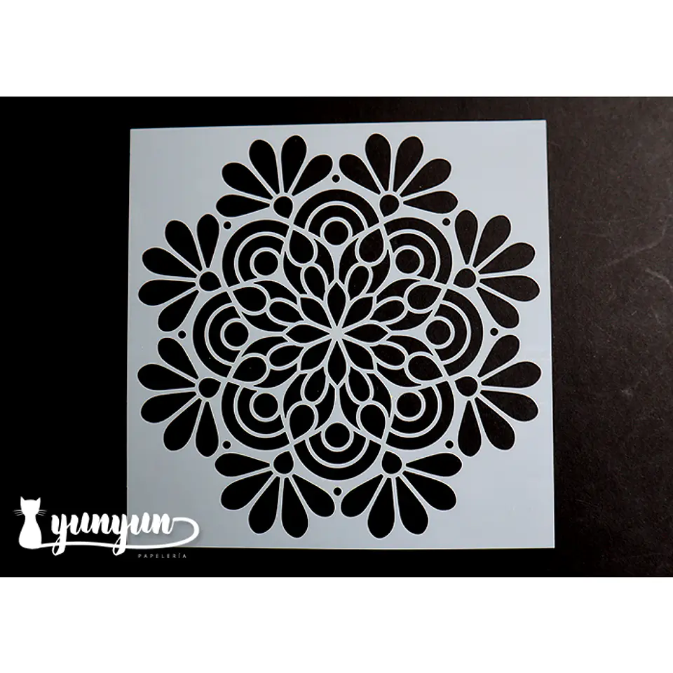Stencil Flor V - 15x15cm 1