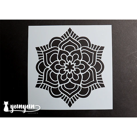 Stencil Flor VI - 15x15cm