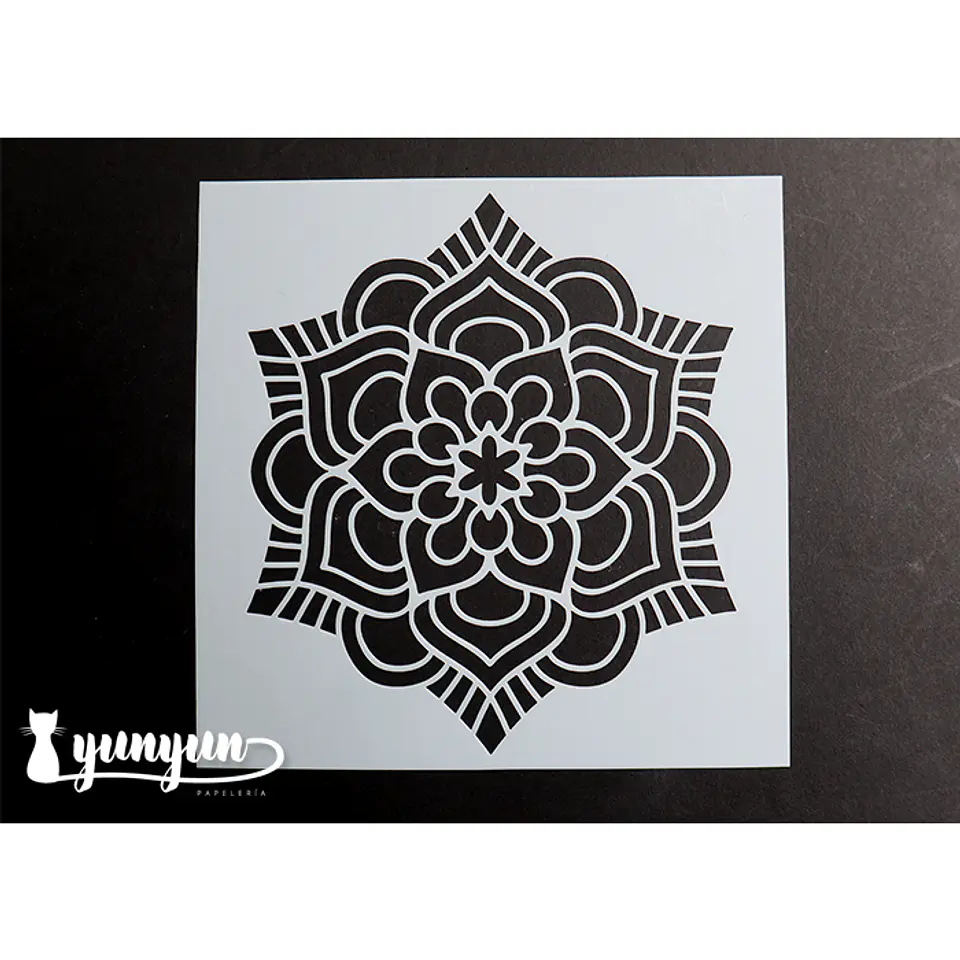 Stencil Flor VI - 15x15cm 1