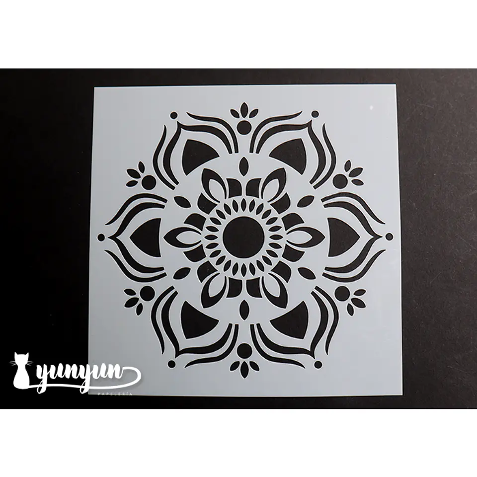 Stencil Flor VII - 15x15cm 1