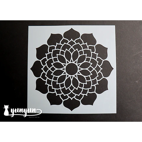 Stencil Flor VIII - 15x15cm