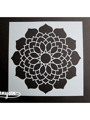 Stencil Flor VIII - 15x15cm