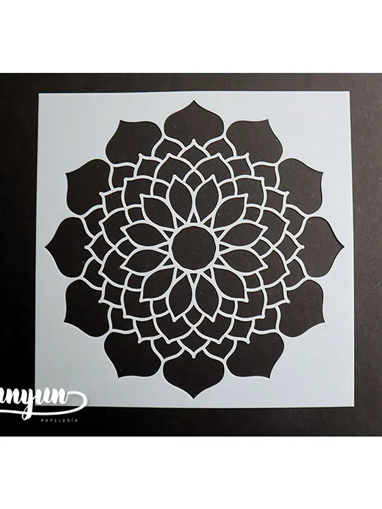 Stencil Flor VIII - 15x15cm 1