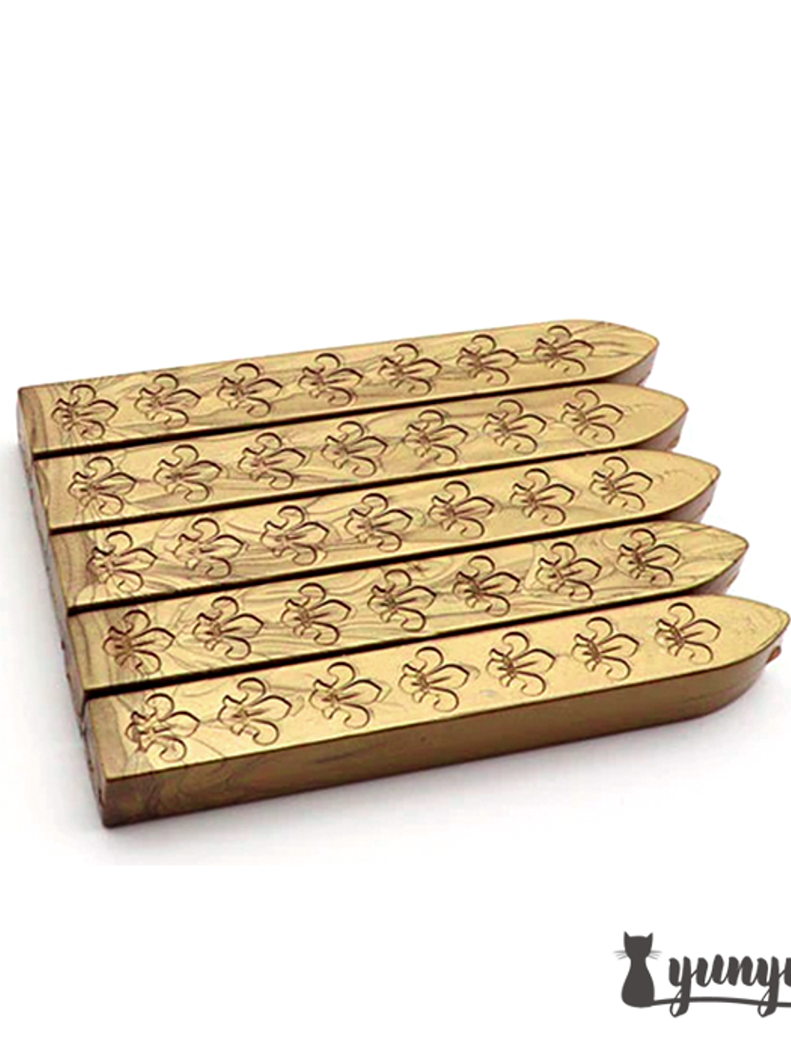 Set Barra Sellos de Lacre Pardo Dorado- 5 pzas 1