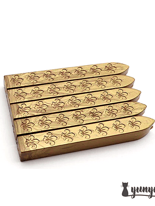 Set Barra Sellos de Lacre Pardo Dorado- 5 pzas