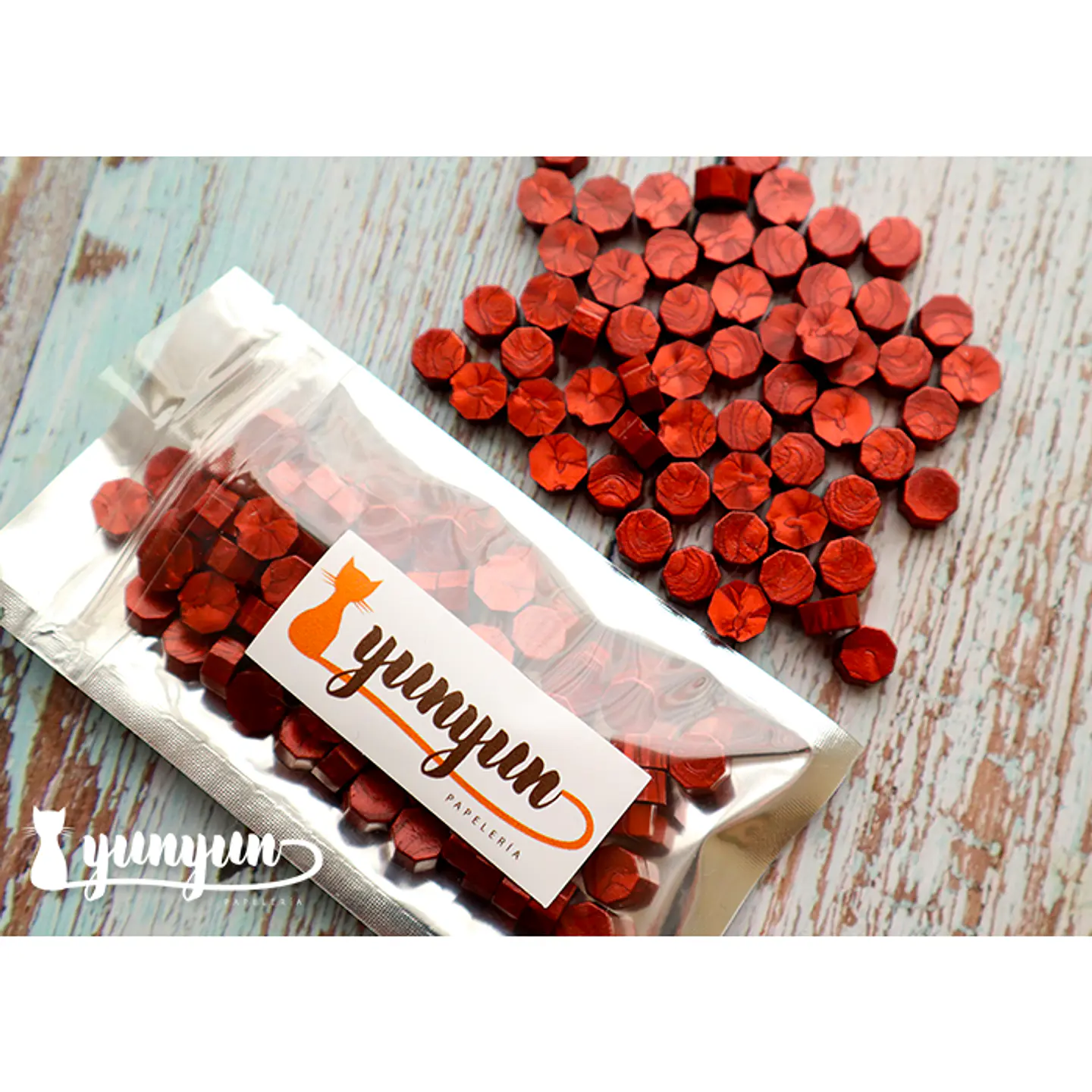 Lacre Rojo Perlado - 500 pzas 1