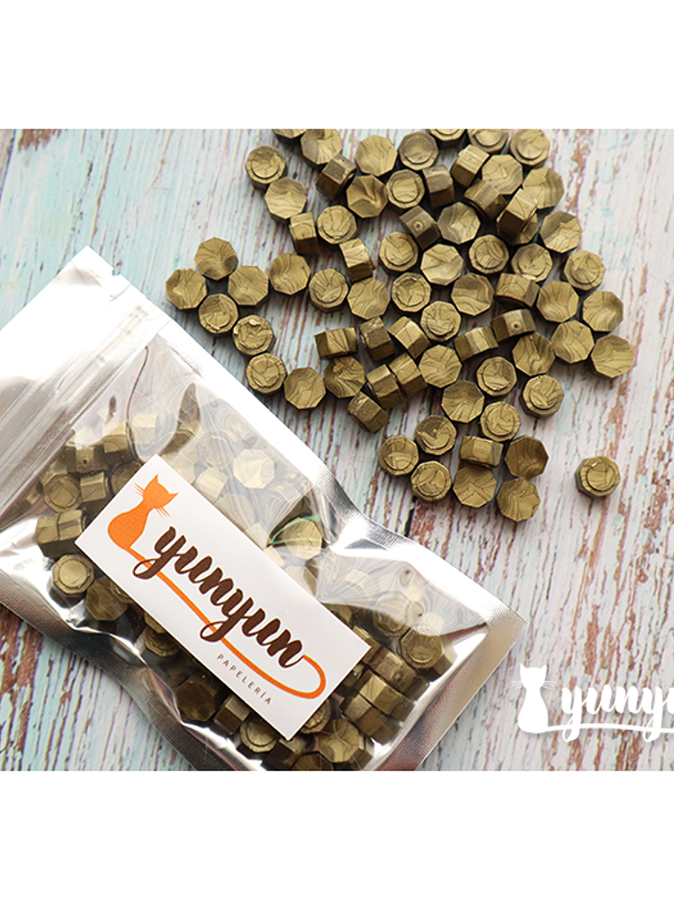 Lacre Pardo Dorado - 500 pzas 2