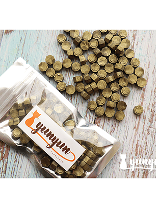 Lacre Pardo Dorado - 200 pzas