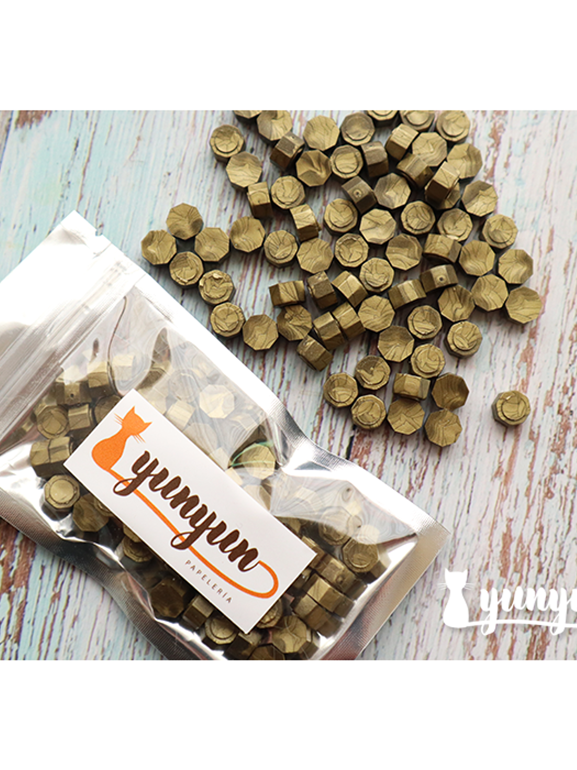 Lacre Pardo Dorado - 100 pzas 3