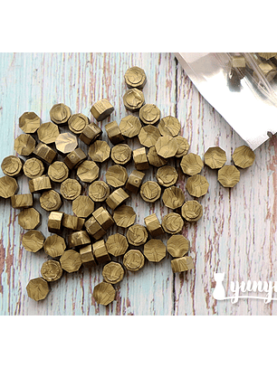 Lacre Pardo Dorado - 100 pzas