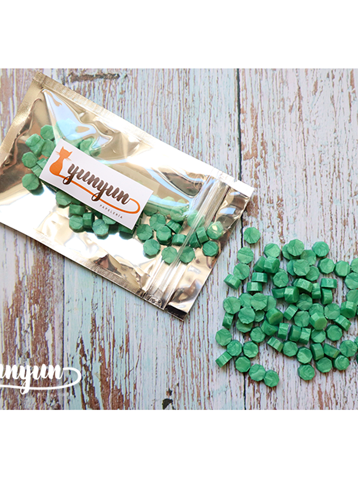 Lacre Verde Perlado - 200 pzas 2