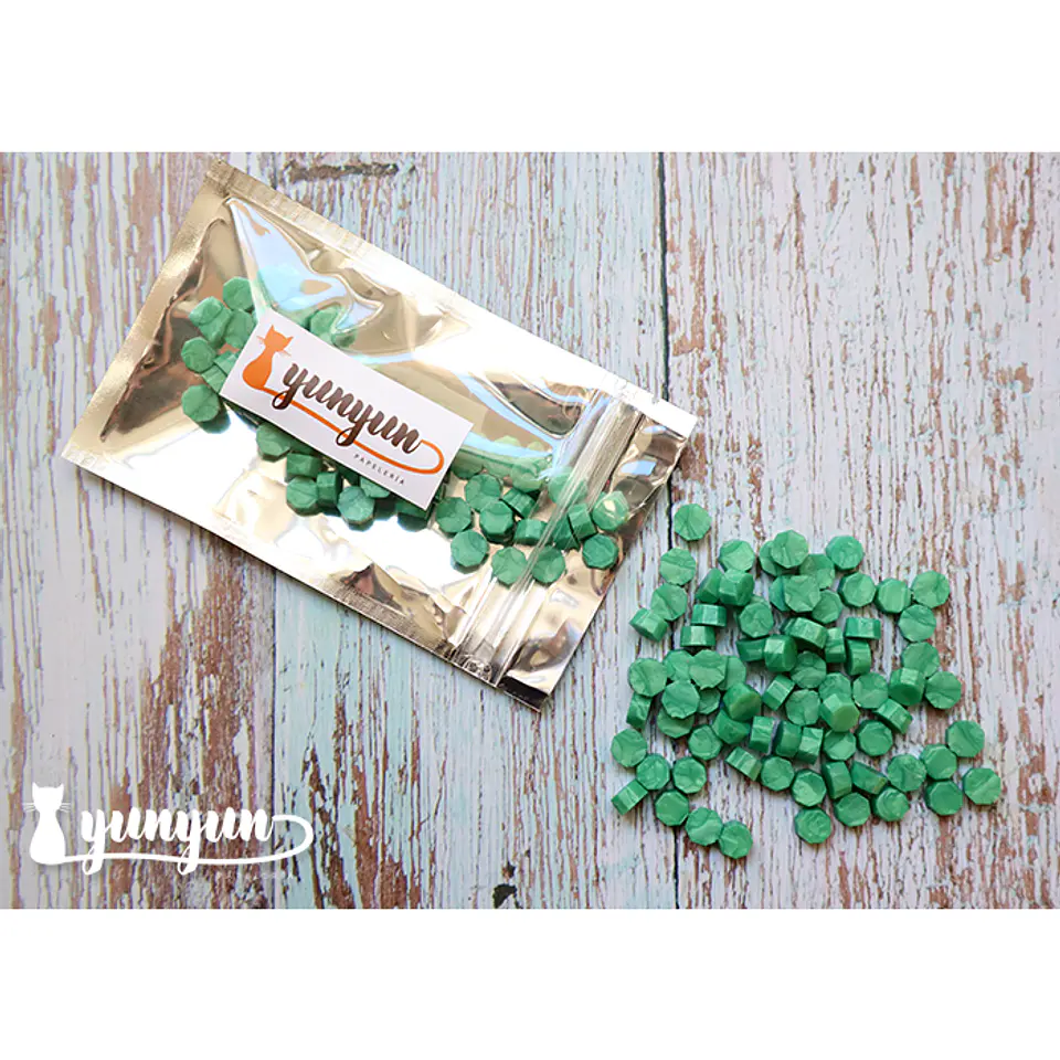 Lacre Verde Perlado - 200 pzas 2