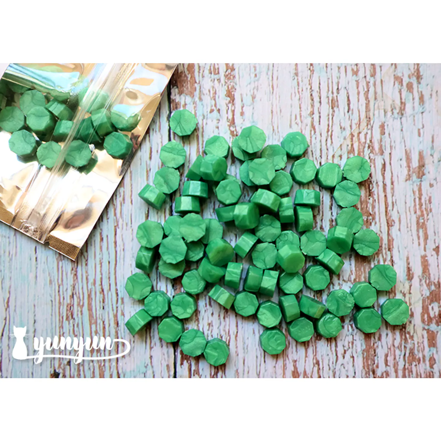 Lacre Verde Perlado - 200 pzas 3