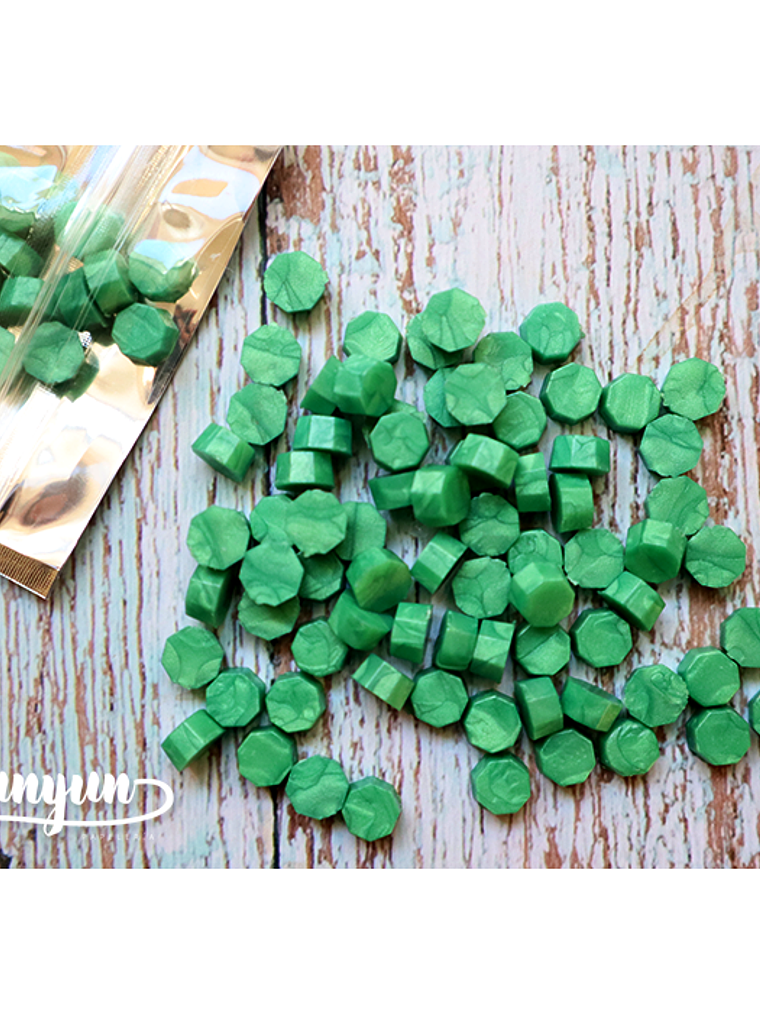 Lacre Verde Perlado - 200 pzas 3