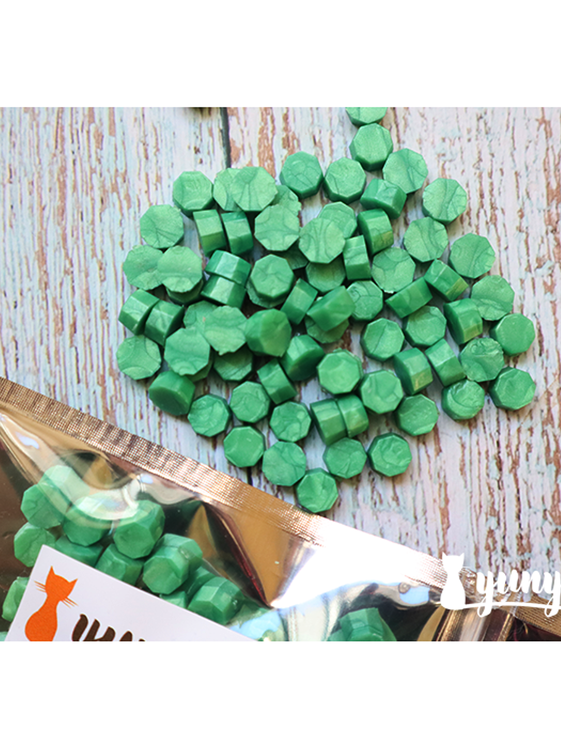 Lacre Verde Perlado - 100 pzas 4