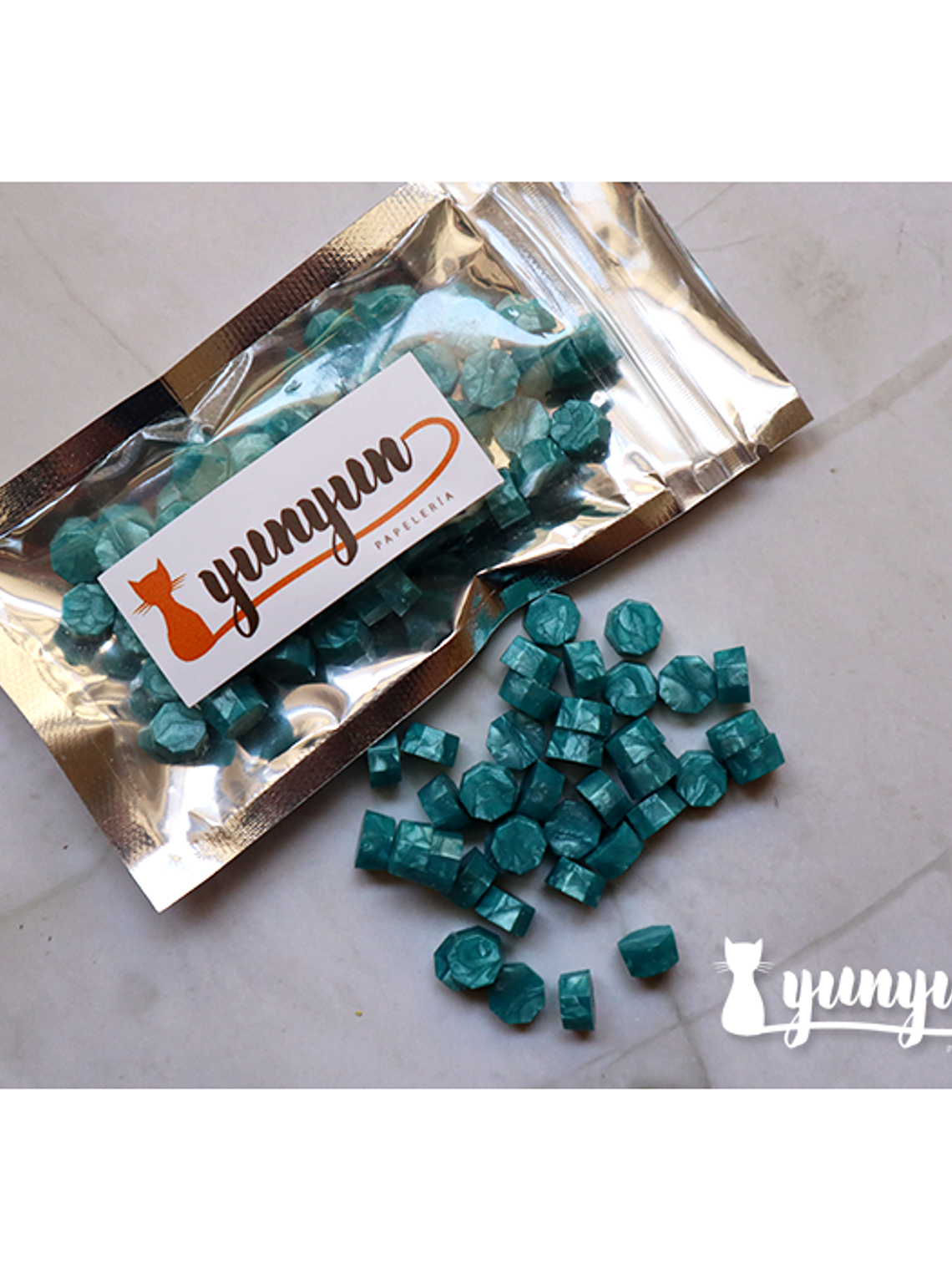 Lacre Turquesa Perlado - 200 pzas 3