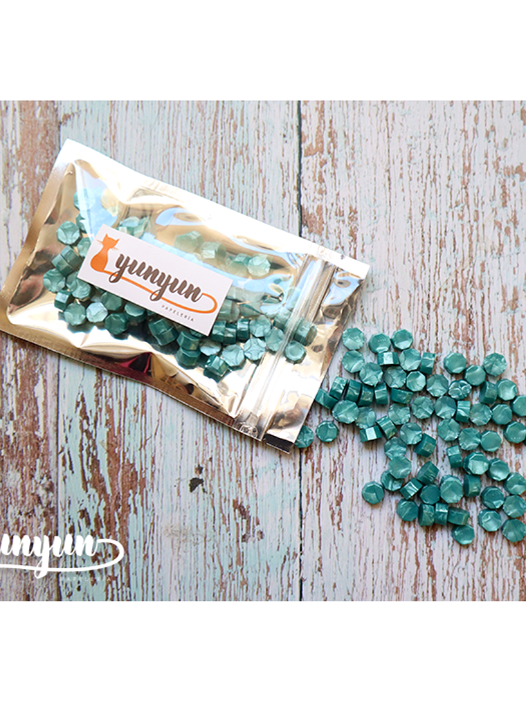 Lacre Turquesa Perlado - 200 pzas 4