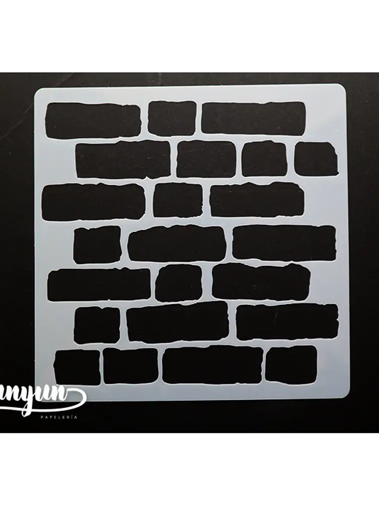Stencil Diseño Ladrillos  - 15x15cm 1