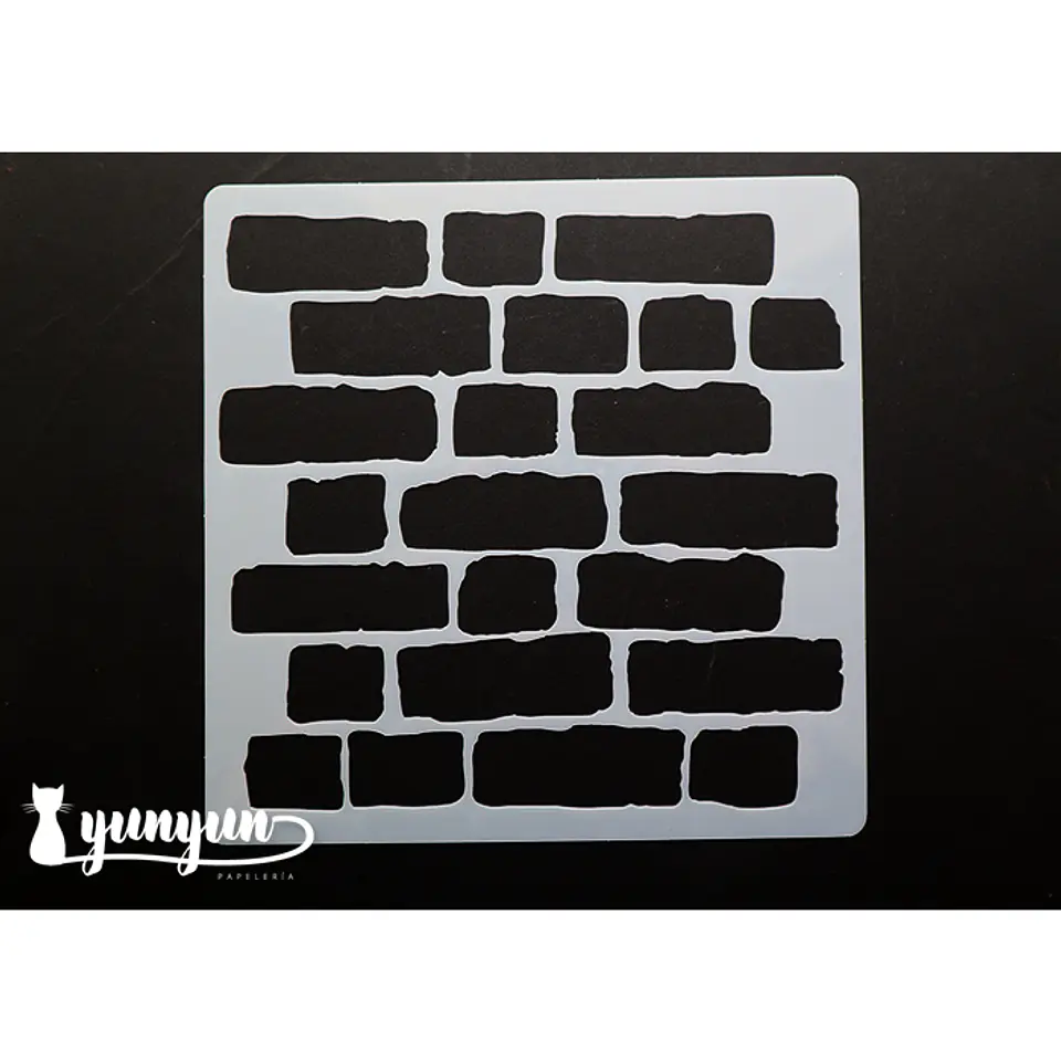Stencil Diseño Ladrillos  - 15x15cm 1