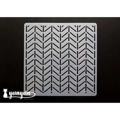 Stencil Diseño Líneas - 15x15cm