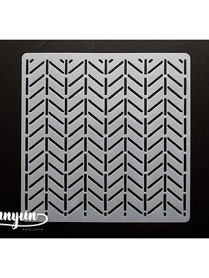 Stencil Diseño Líneas - 15x15cm