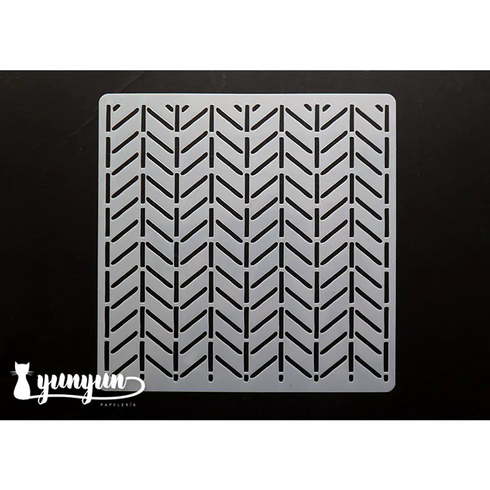 Stencil Diseño Líneas - 15x15cm 1