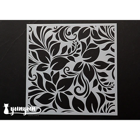 Stencil Diseño Botánico - 15x15cm