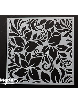 Stencil Diseño Botánico - 15x15cm