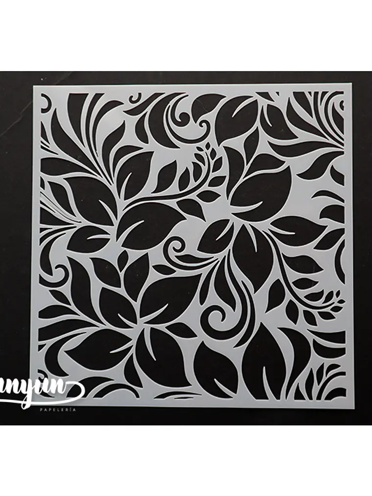 Stencil Diseño Botánico - 15x15cm 1