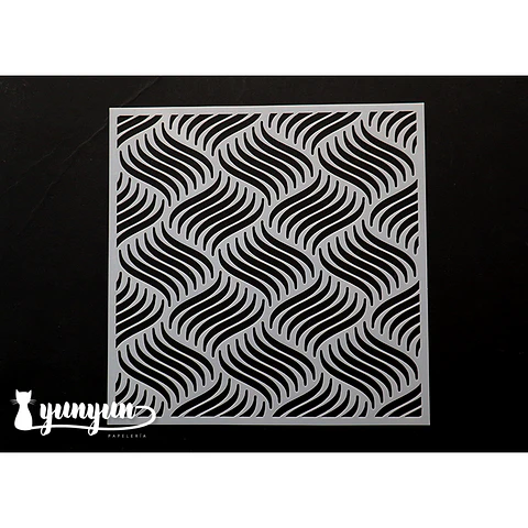 Stencil Diseño Líneas II - 15x15cm