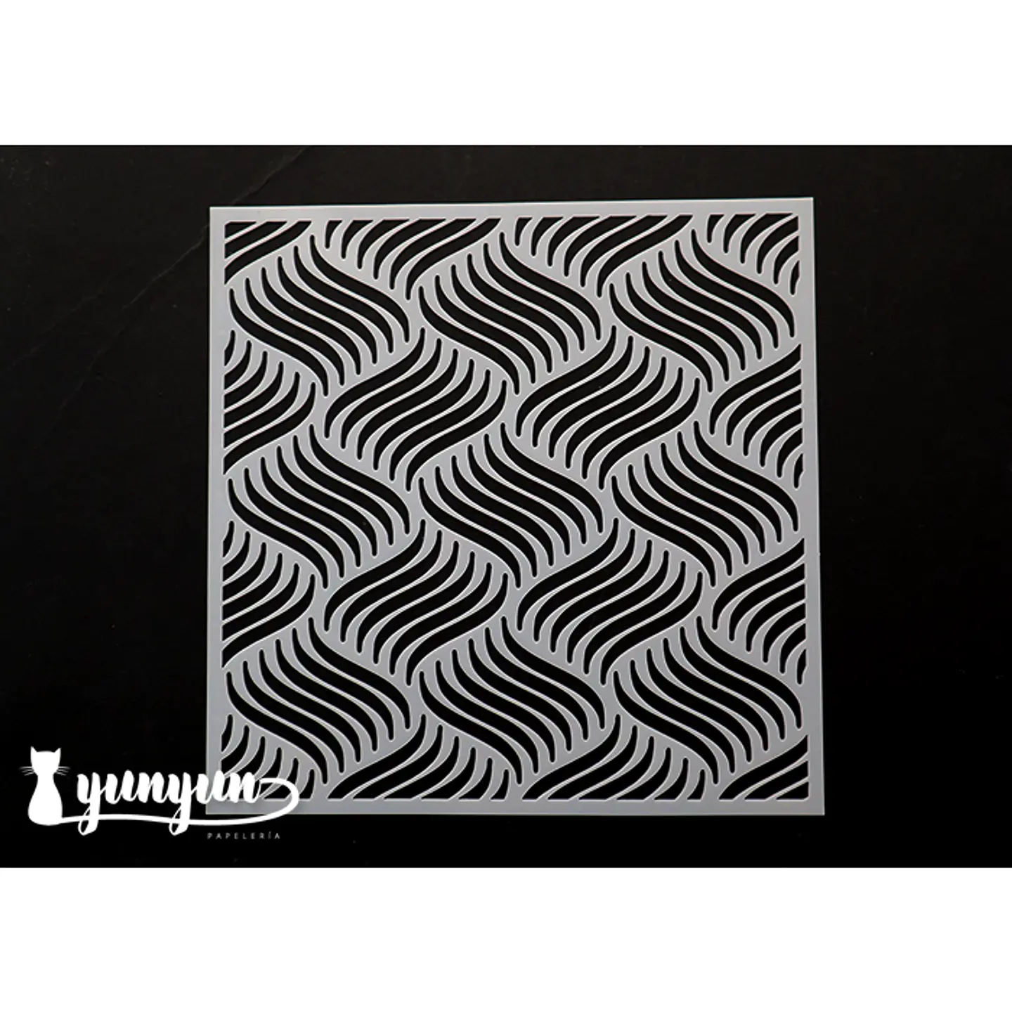Stencil Diseño Líneas II - 15x15cm 1