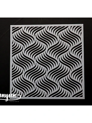 Stencil Diseño Líneas II - 15x15cm