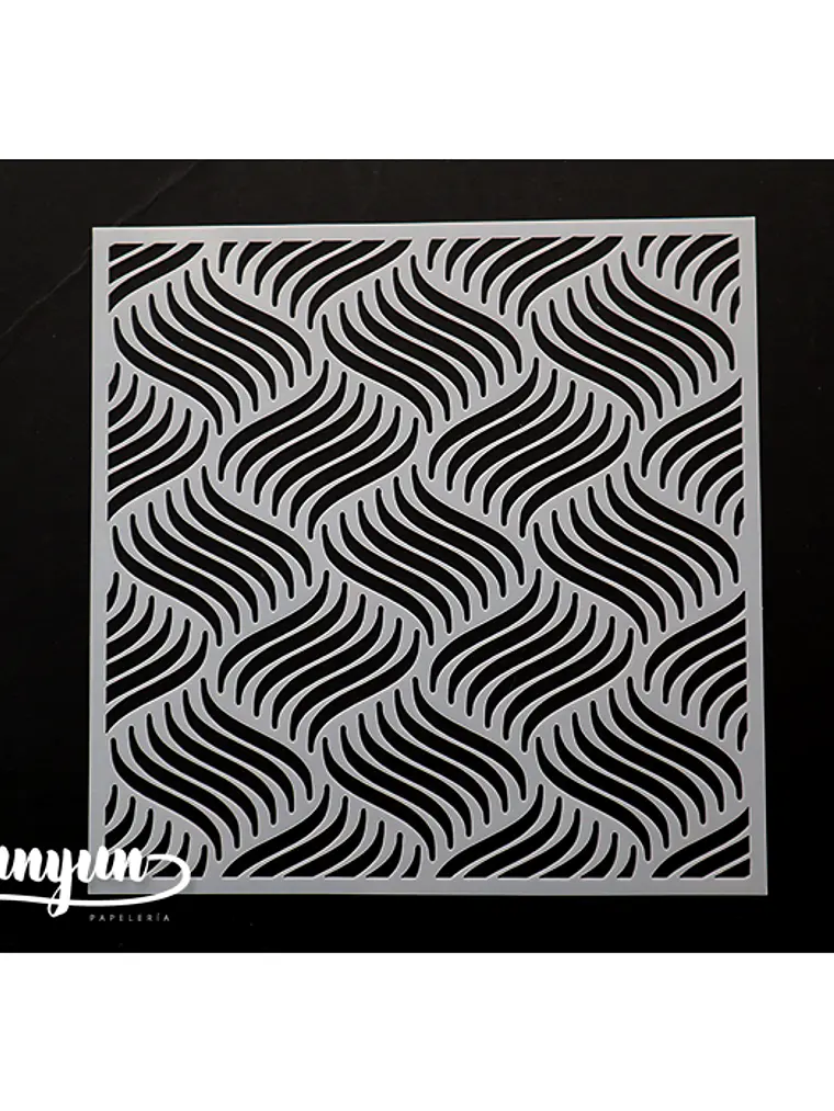 Stencil Diseño Líneas II - 15x15cm 1