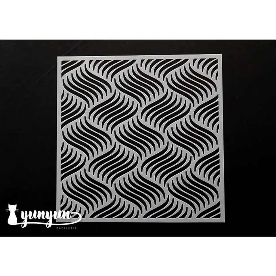 Stencil Diseño Líneas II - 15x15cm 1