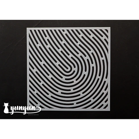 Stencil Diseño Líneas III - 15x15cm