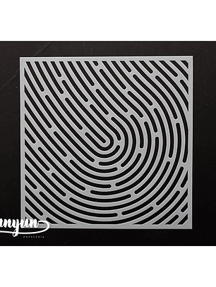 Stencil Diseño Líneas III - 15x15cm