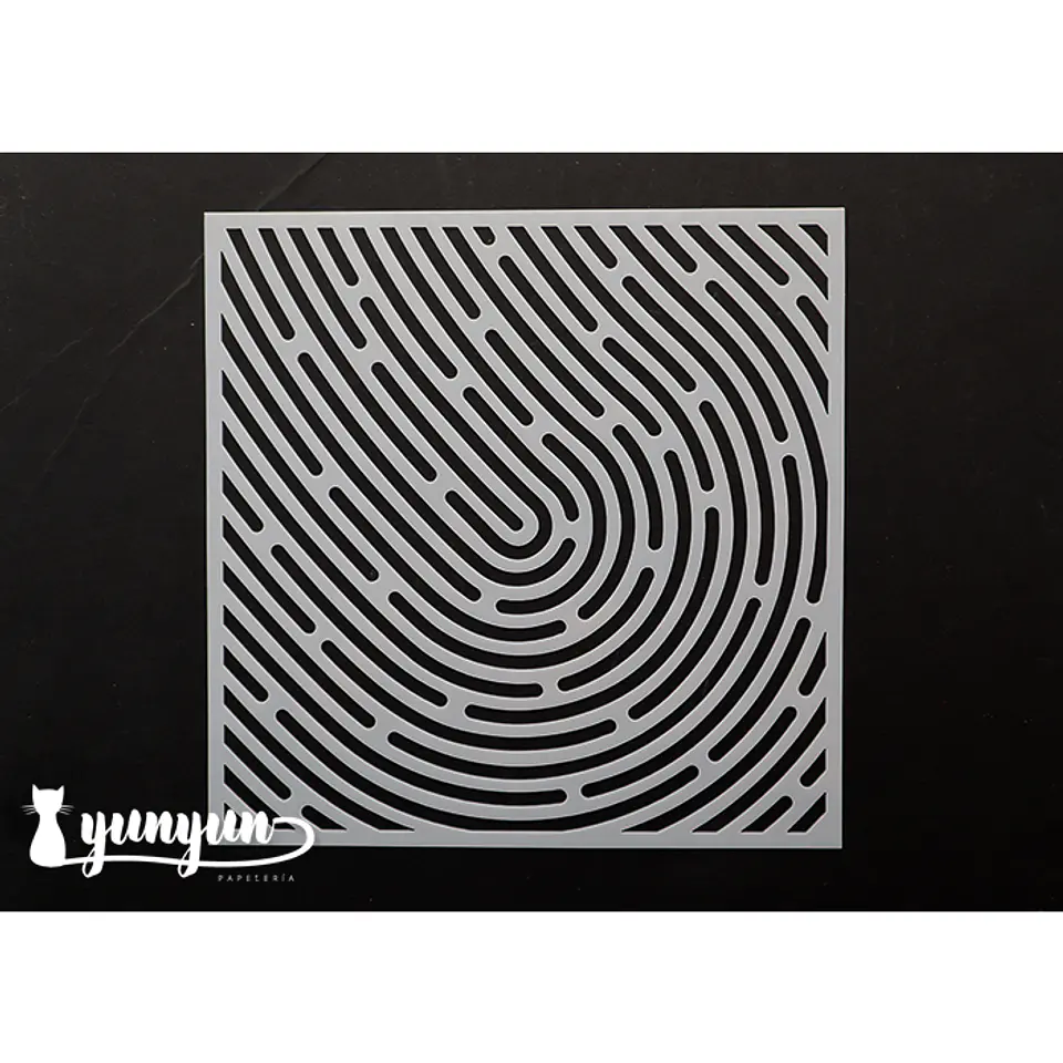Stencil Diseño Líneas III - 15x15cm 1