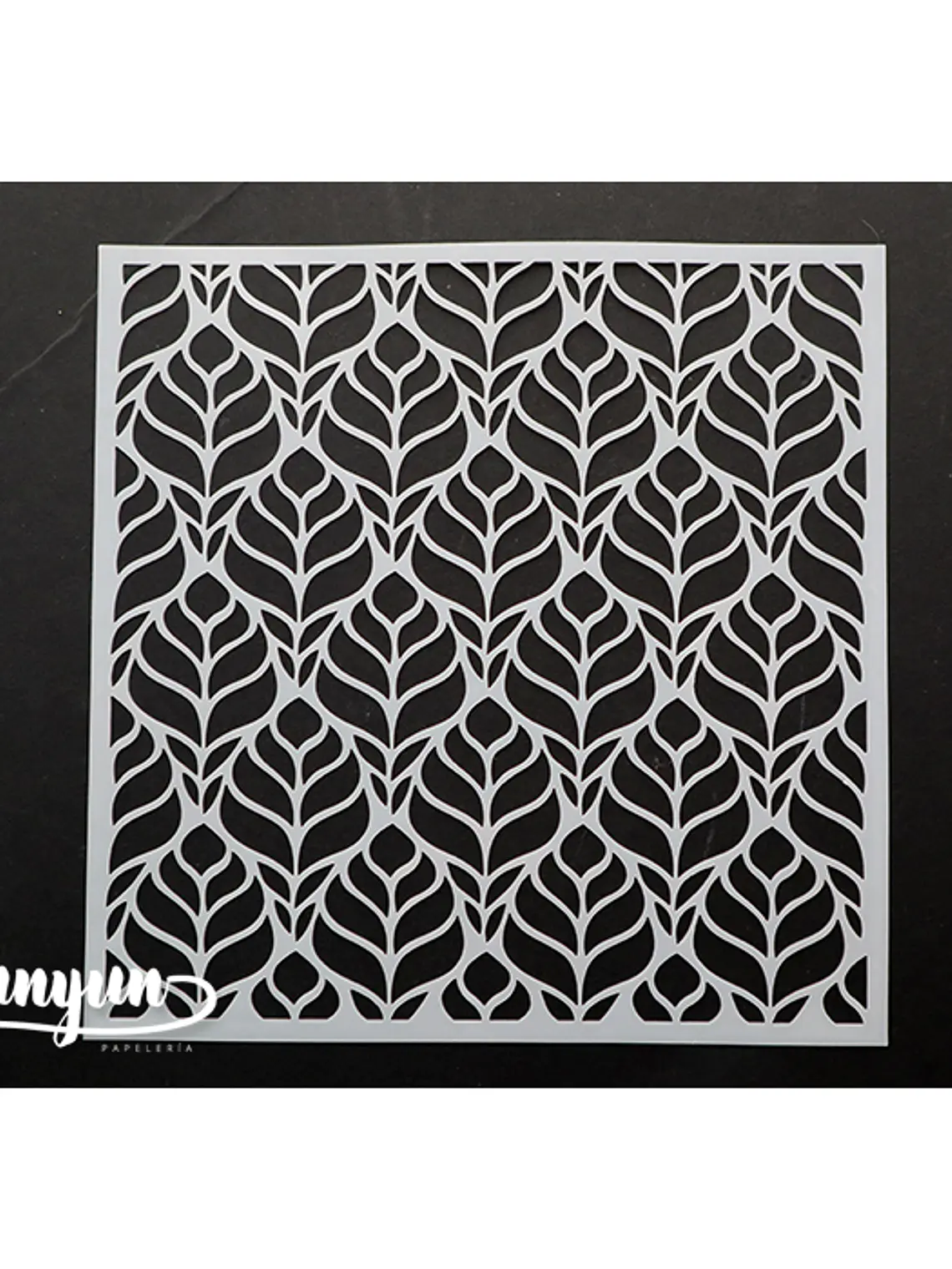 Stencil Diseño Hojas - 15x15cm 1