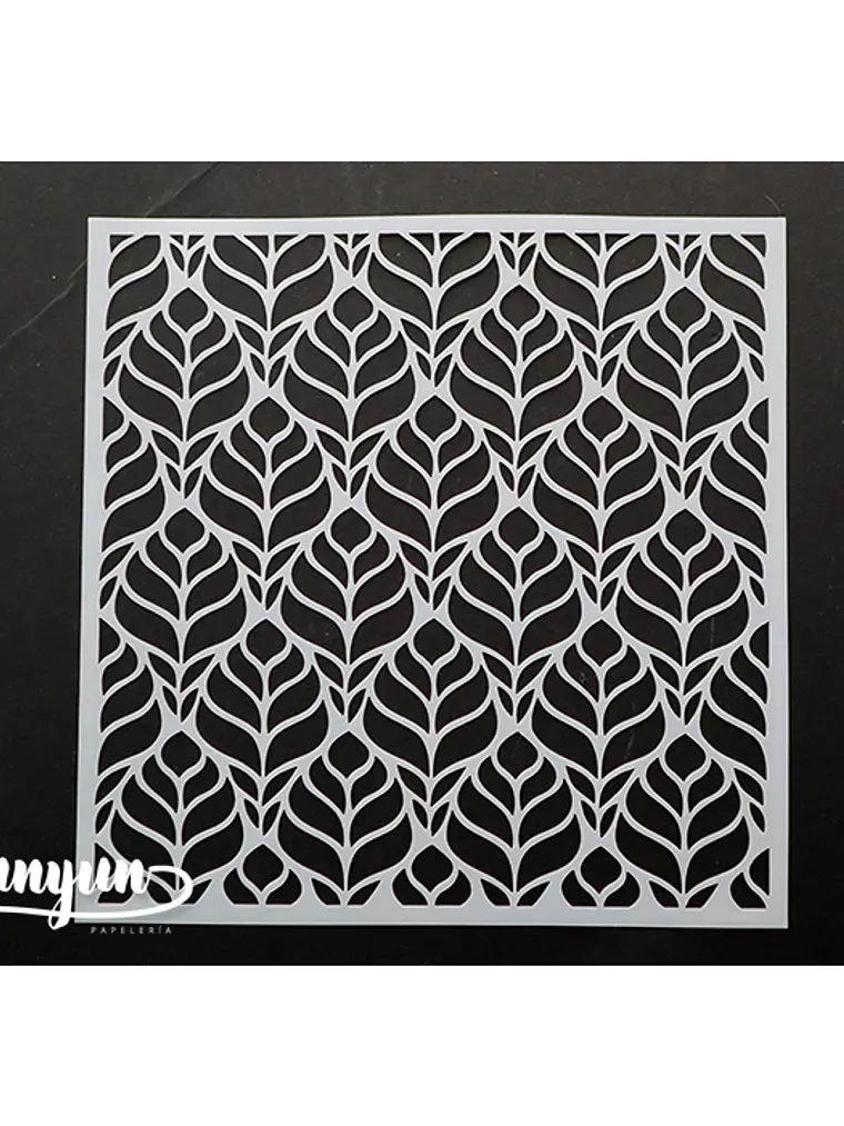 Stencil Diseño Hojas - 15x15cm 1